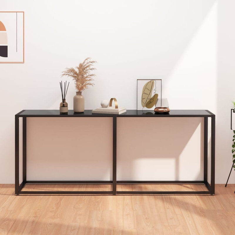 Console Tiffanyamber, H 29,7 po x l 70,9 po x P 13,8 po, Noir