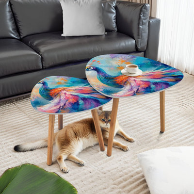 Ensemble de 2 tables basses gigognes Triangle