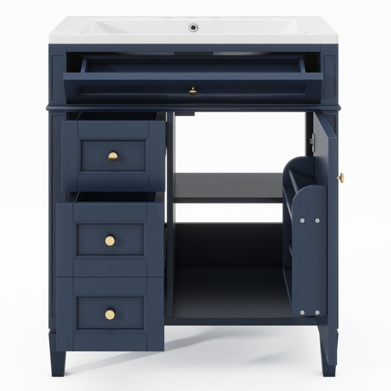 Armoire de salle de bain Tenara, Bleu