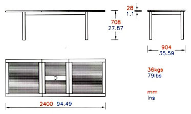 Monaco Outdoor Teak Dining Table