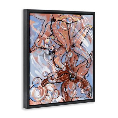 Aquatic Starfish And Bubbles Floating Frame, design by Susan Lugar