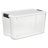 Sterilite 70 Qt Clear Plastic Stackable Storage Bin w/ White Latch Lid, (8 Pack)-127658416