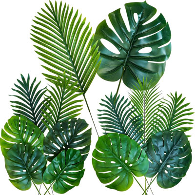 Ensemble de 13 pièces de 13 feuilles de palmier Monstera