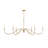 Paquette Mordern Gold 6 Light Chandelier-123223020