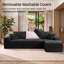 Boneless Corduroy L-Shaped Sectional Reversible-383895061