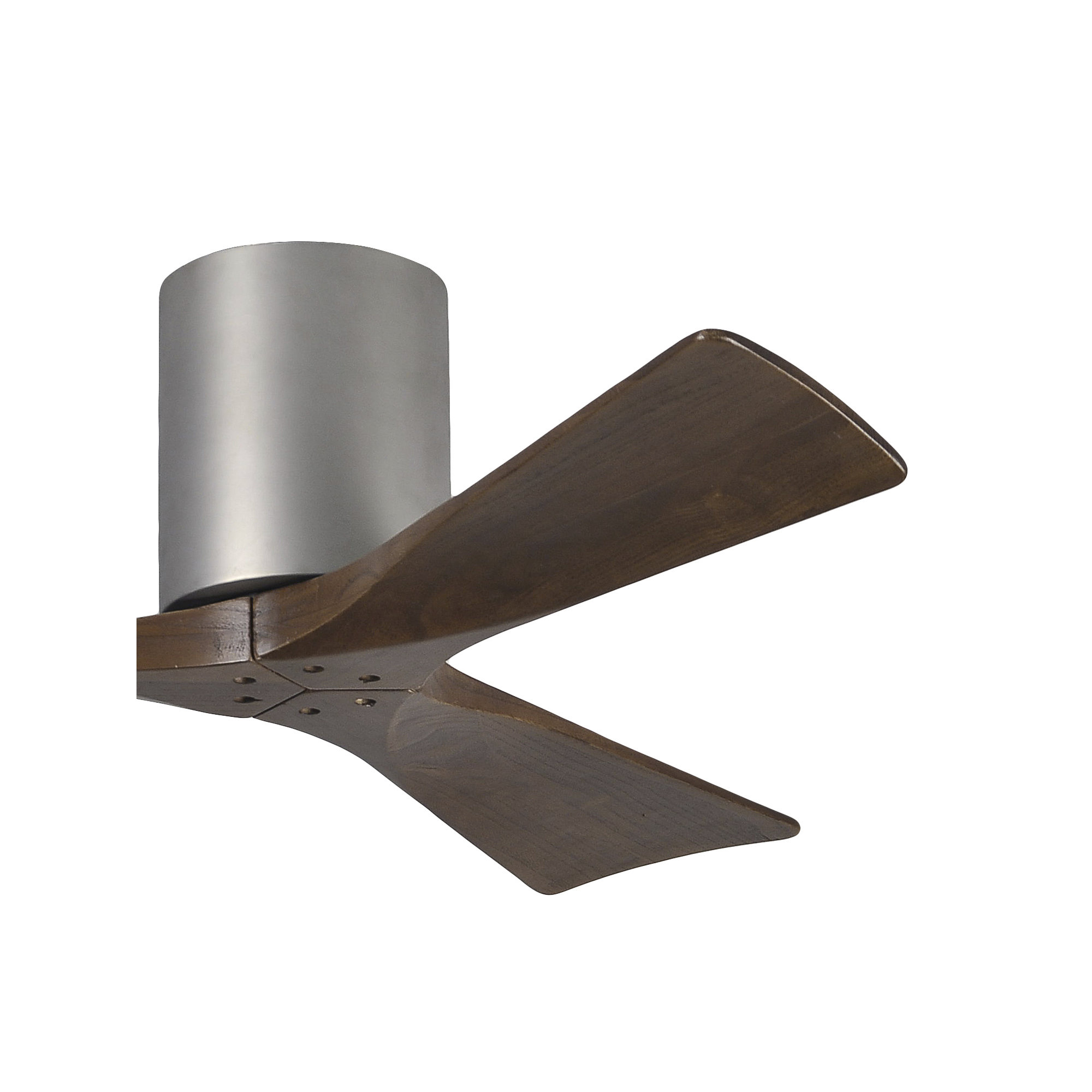 Olivier 3 Blade Ceiling Fan, Brushed Nickel, 42", Walnut Tone