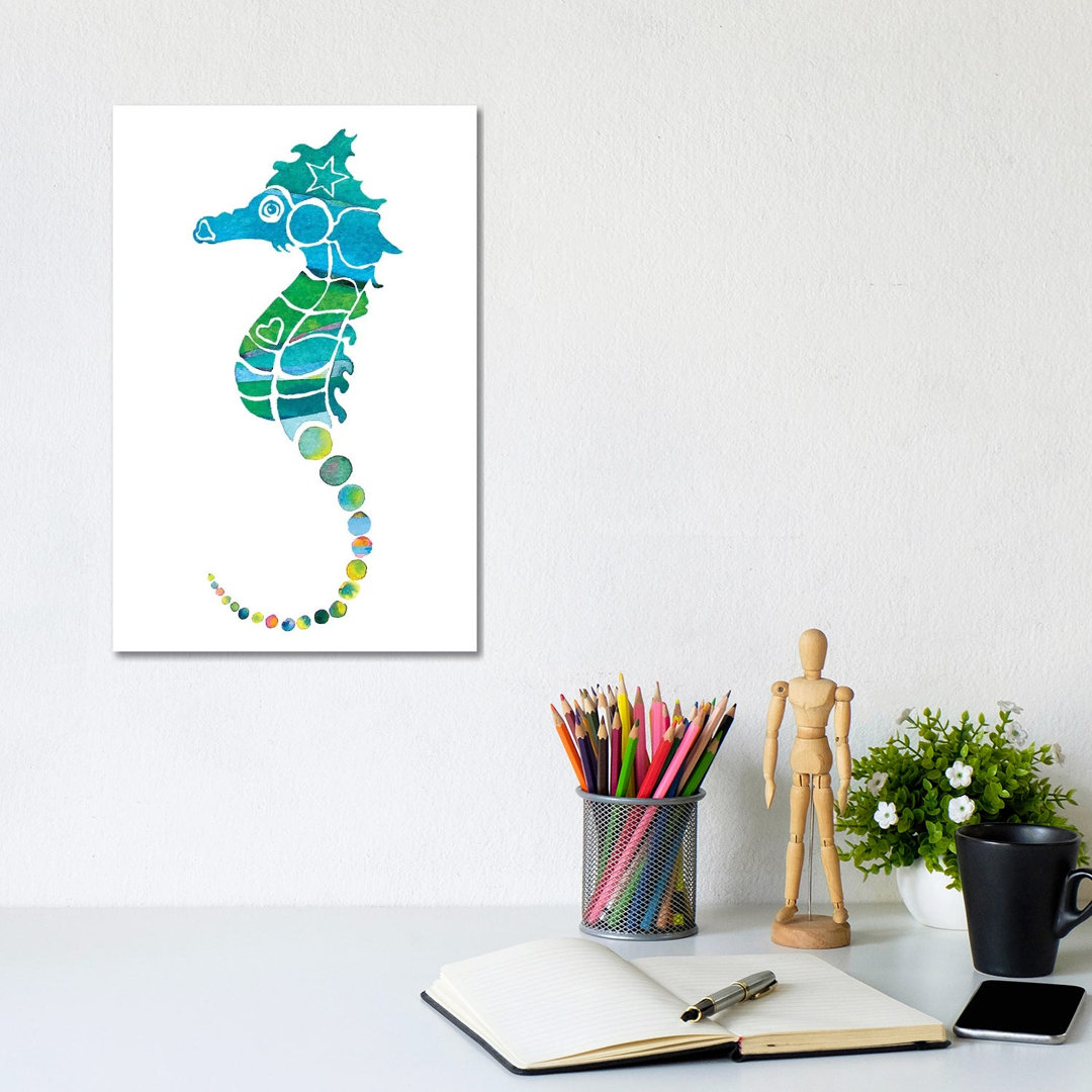 Seahorse Green by Jo Lynch - Wrapped Canvas Gallery-Wrapped Canvas Giclée