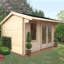 Plumley 14 x 12 Ft. Tongue & Groove Log Cabin-1325766406