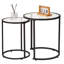 Tables de bout gigognes en verre trempé 23,5 po Baina-1715767553