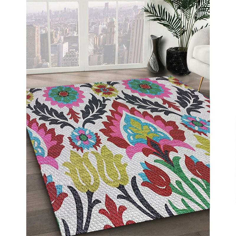 Floral Indoor Rug, Square 4'