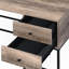 Bureau Ripple en chêne rustique et noir