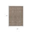 Tapis intérieur / extérieur géométrique lavable brun et ivoire 8 pi x 10 pi