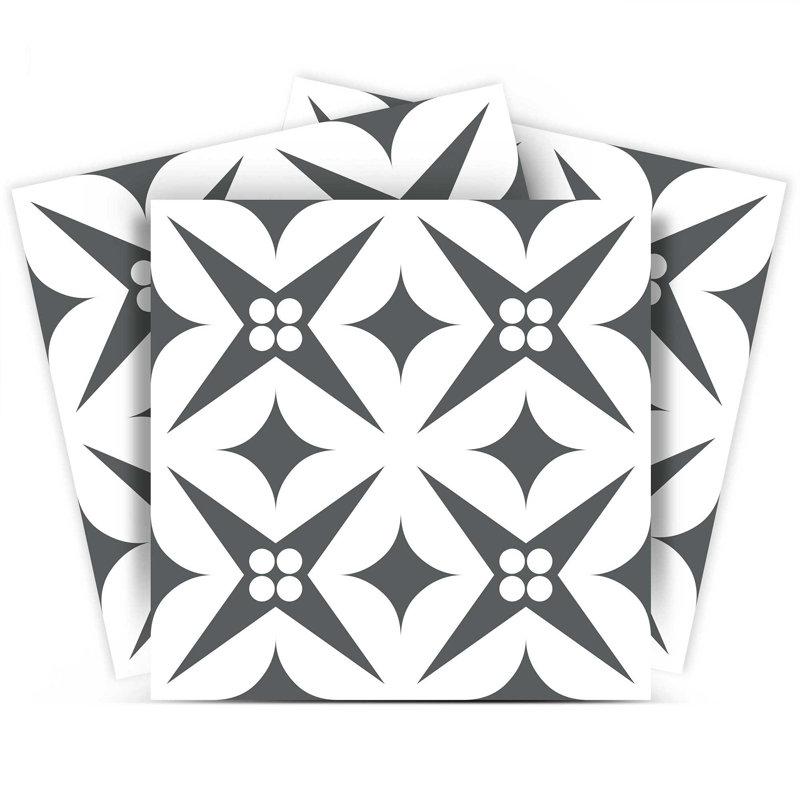 Vinyl Peel and Stick Field Tile, Gray, 6" L x 6" W