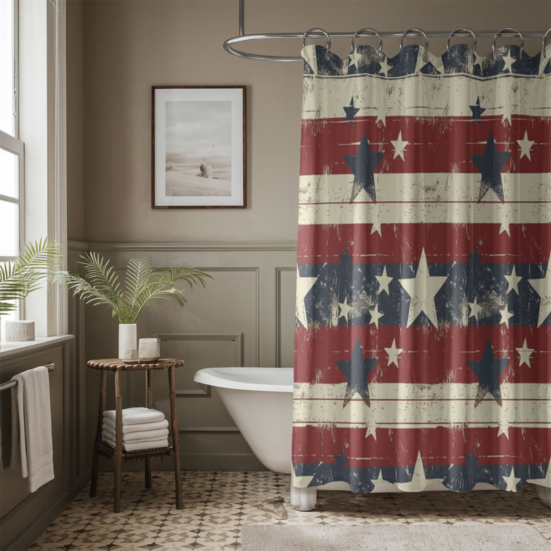 Rideau de douche Patriot Day - Premium, H 74 po x l 71 po