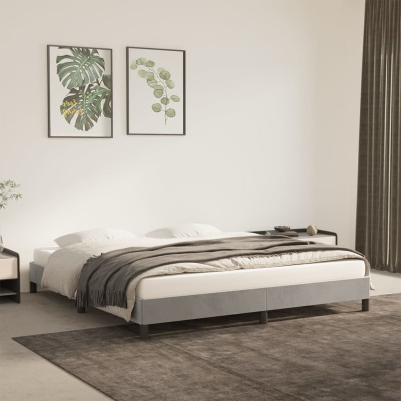 Hinal Bed, Light Grey, UK Super King - DE 180 x 200 cm