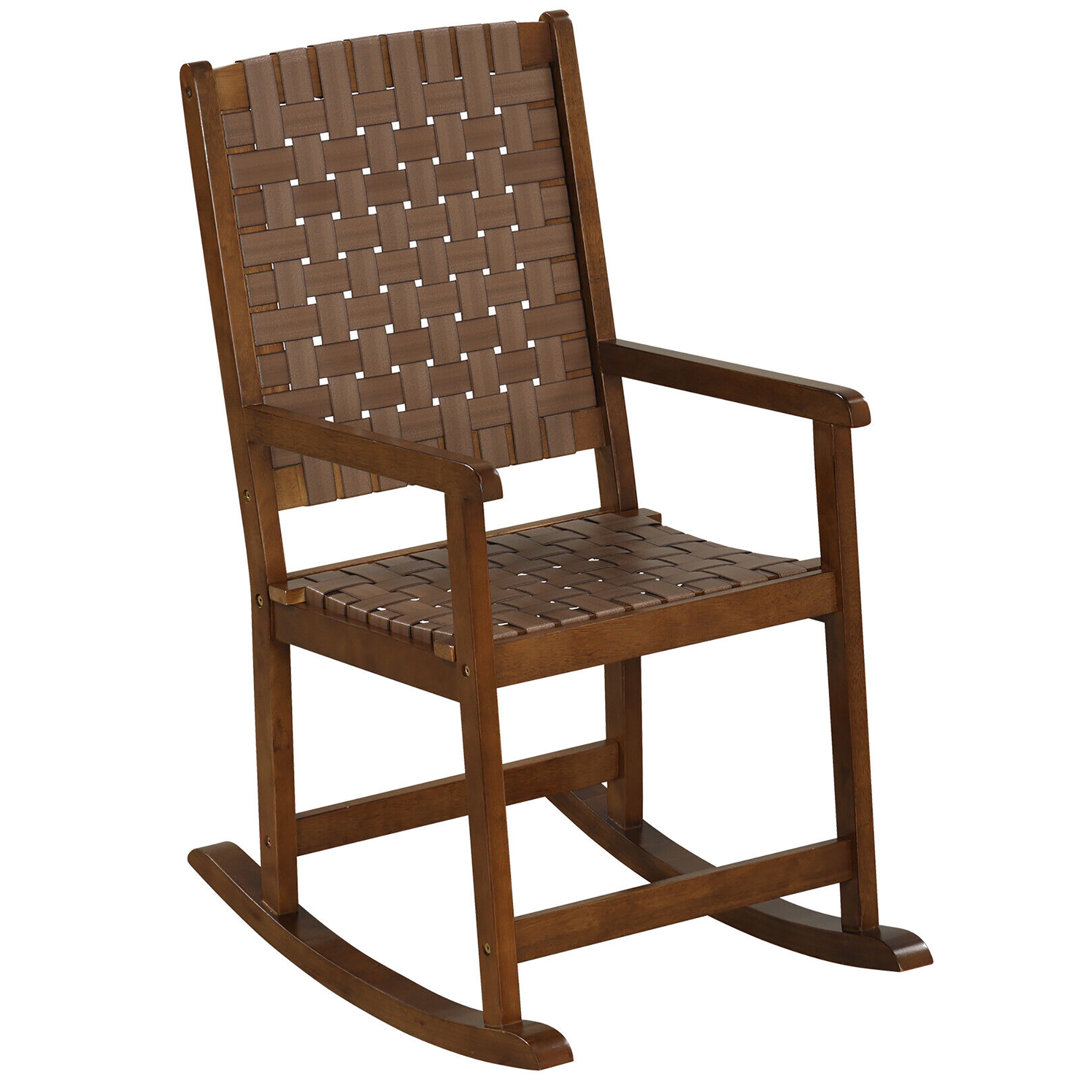 Kizi Solid Wood Rocking Chair Union Rustic