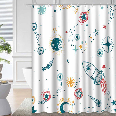Rideau de douche avec 12 crochets Journey