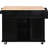 Space Kitchen Cart With Metal Support And Drawer Storage Black Cabinet Frame - Drop-357771963