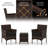  3 PCS Outdoor Conversation Set w/ Cushioned Seat & Tempered Glass Tabletop-997763624
