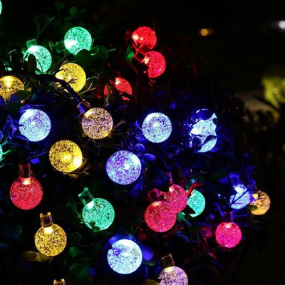 Crystal Bubble Ball LED String Lights Warm White Outdoor 100 - Bulb 396'' Plug-in LED Globe String Light