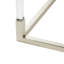 Table d'appoint en forme de cube en plastique avec supports argentés Nichalaus