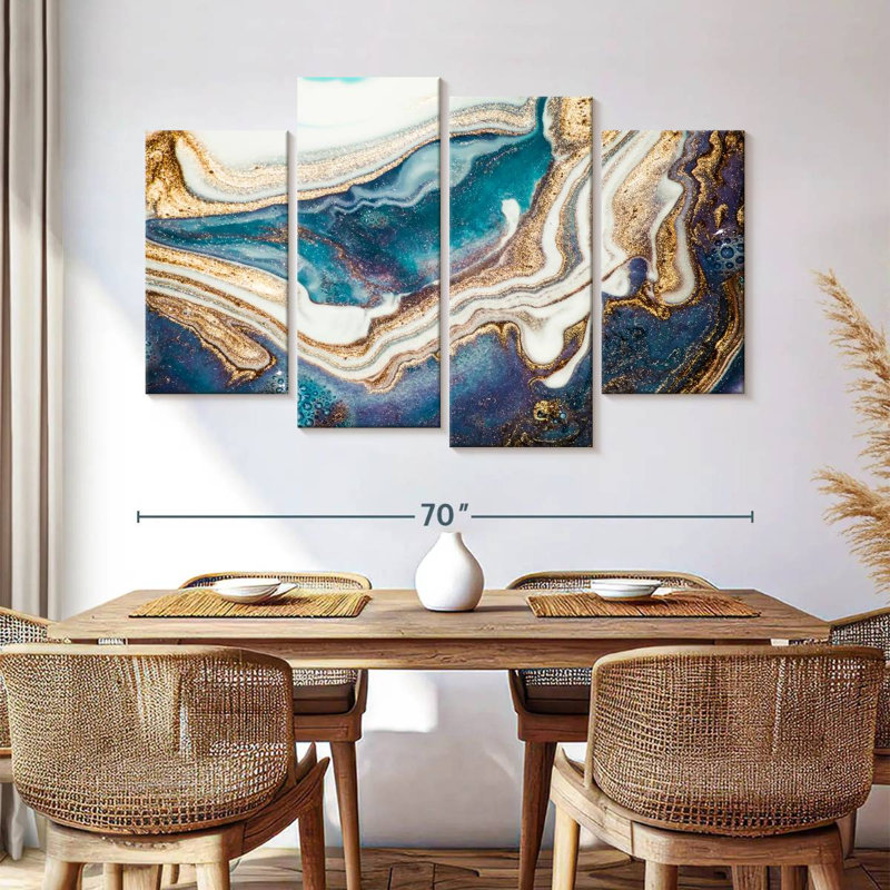 Avery Agate Ripples Abstract, 42" H x 68" W