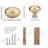 10 Pack Oval Ellipse Single Hole Cabinet Knob-Champagne Bronze Single Hole Furniture Hardware Knob for Bathroom Dresser Kitchen Cabinets Bedroom Cabinet Pull