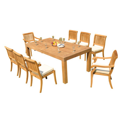 Ensemble repas 9 pièces teck Maspeth