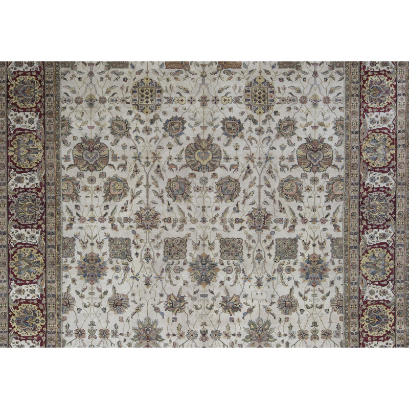 Tapis brun de haute qualité noué à la main