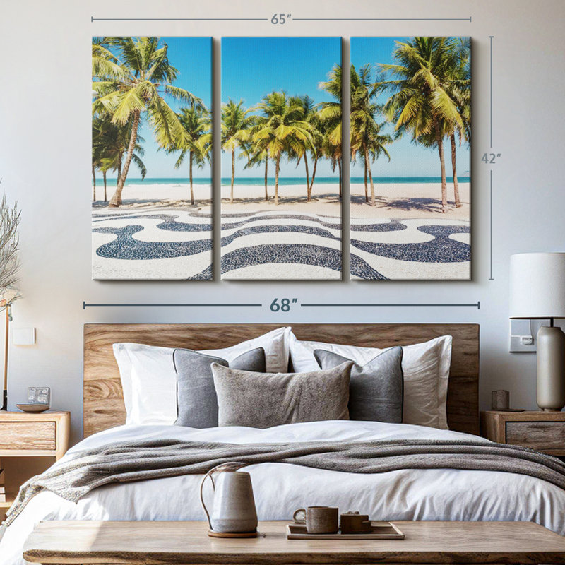 "Plage de Copacabana" sur toile, H 42 po x l 65 po