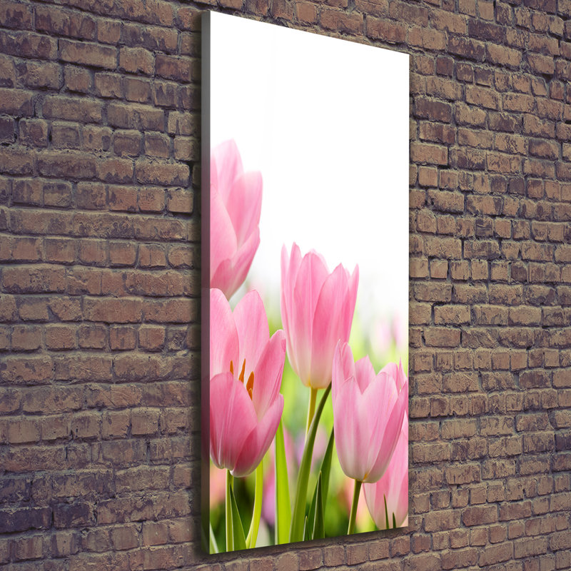 Pink Tulips - Wrapped Canvas Print
