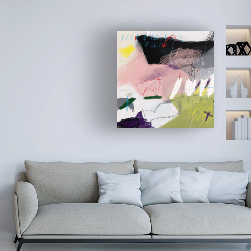 Œuvre sur toile, Danielle Lauzon, H 14 po x l 14 po