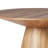 5-Piece Dining Set Round Dining Table With Ash Wood Top And 4 Leather Dining Chairs In Stained Wooden Legs-109480359