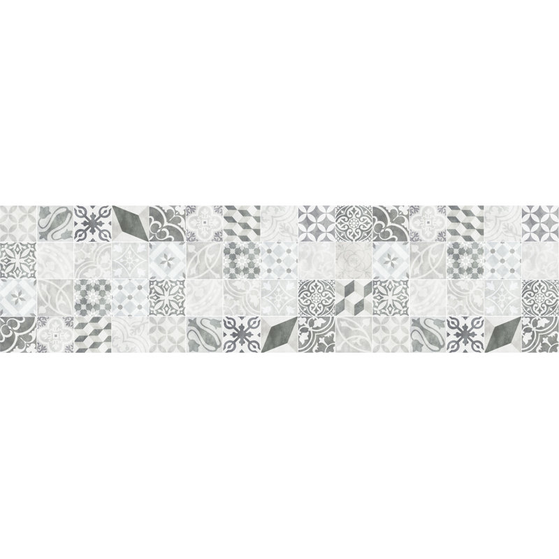 Emmadell Vinyl Machine Printed Area Rug, Rectangle 2'2" x 8'2.4"