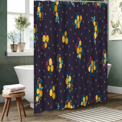 Clear Waterproof Shower Curtain Fashion Shower Curtain with 12 Hooks