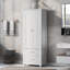 Grande armoire de rangement avec deux tiroirs pour la salle de bain