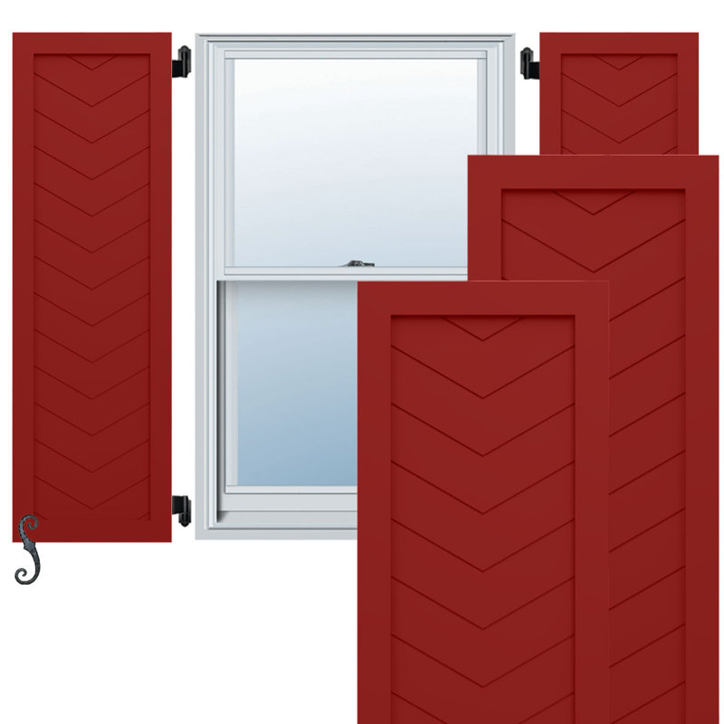 Volets EnduraCore, L 12 po, H 27 po, Rouge feu