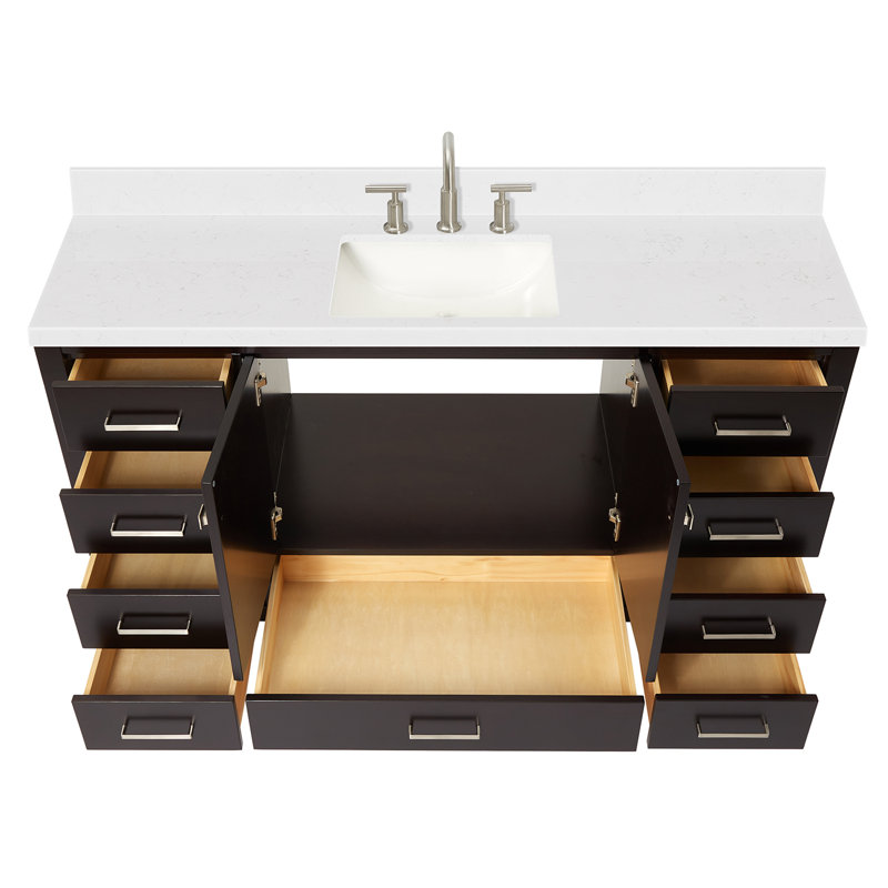  Ensemble de meuble-lavabo simple 60 "60", Espresso