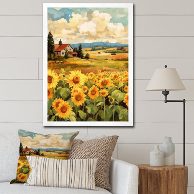 " Golden Cheerful Sunflowers I "