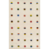 Tapis multicolore en laine touffeté à la main AllModern Form