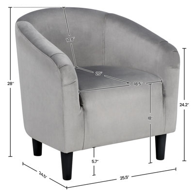 Robeson 28" Wide Velvet Barrel Chair
