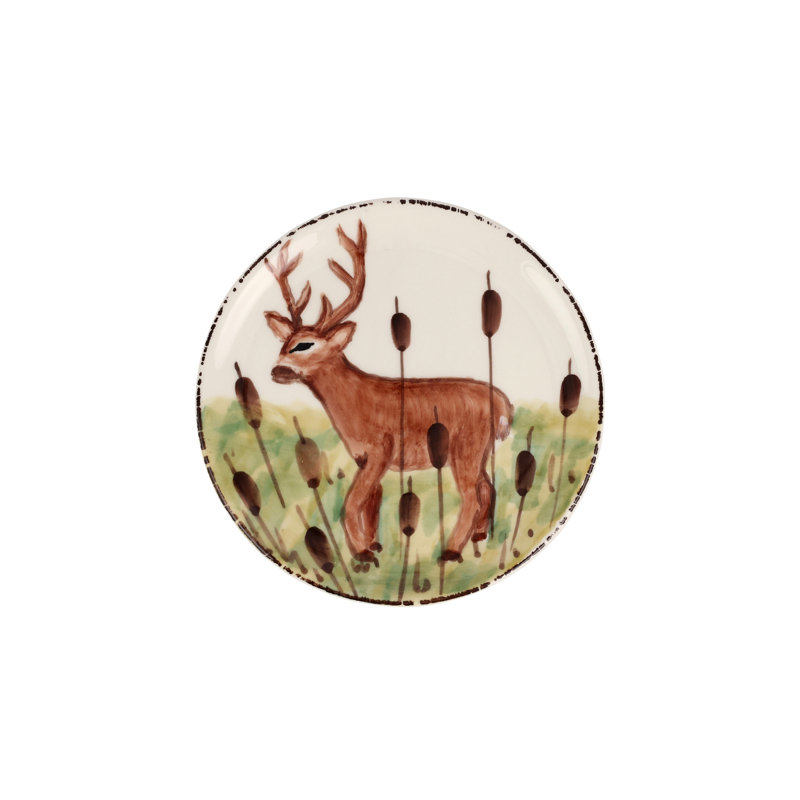 Wildlife Handmade Terra Bianca Appetizer Plate