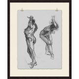 Figure Study 4' Framed Print on Glass