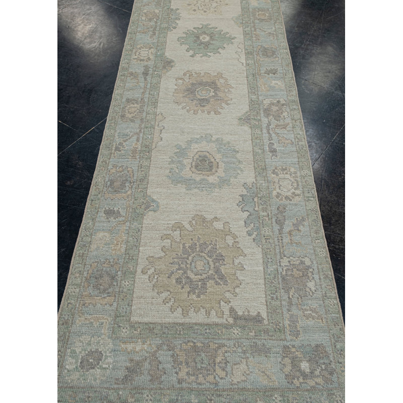 Tapis turc Oushak fait à la main 2 pi 11 po x 8 pi 7 po