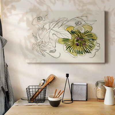 «Passionflower II», toile tendue avec châssis