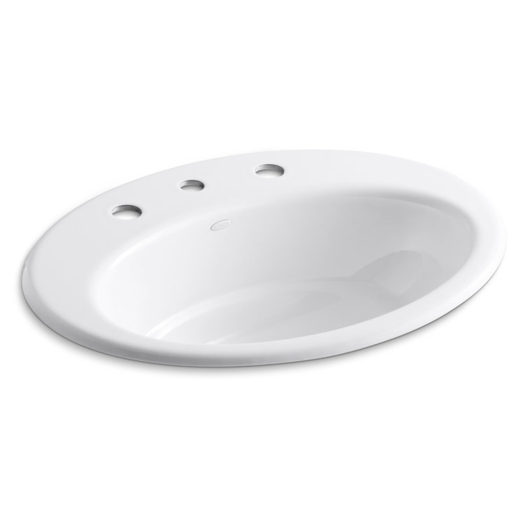 Thoreau Metal Oval Drop-In Bathroom Sink with Overflow