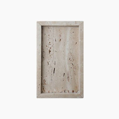 Travertin Stone Tray - Organisateur minimaliste pour parfums, bougies et bijoux