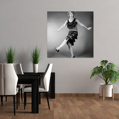 1960S Woman In Flapper Costume Dancing Classic Retro Vintage Wall Art