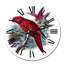 Perroquet rouge sur une branche dans la jungle - horloge murale traditionnelle-639826770
