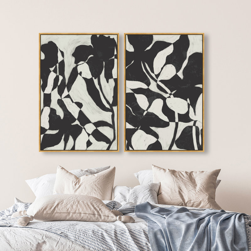 Contrast Nature Set Set by Oliver Gal, 32"H x 22"W, Gold Floater Frame